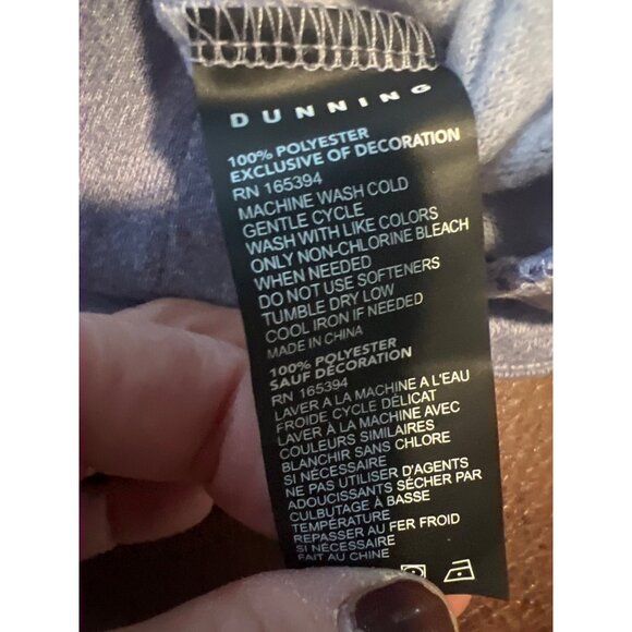 Dunning  Heather Purple Pullover Hoodie Half-Zip Embroidered Golfer Logo  Size M - Picture 5 of 8